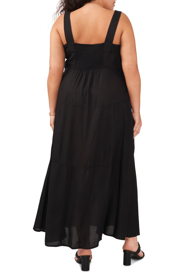 Sleeveless Tiered Maxi Dress, Alternate, color, RICH BLACK