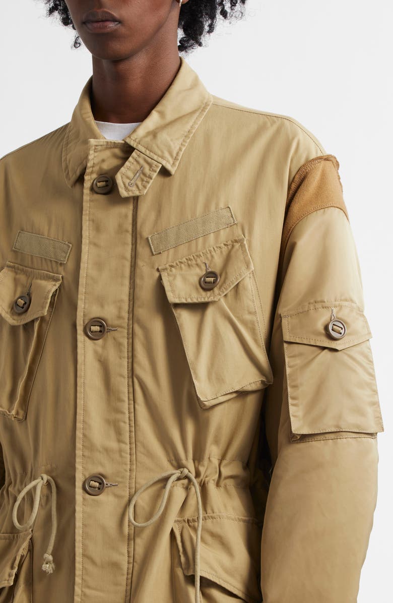 Undercover Military Jacket with Beaded Trim, Alternate, color, 