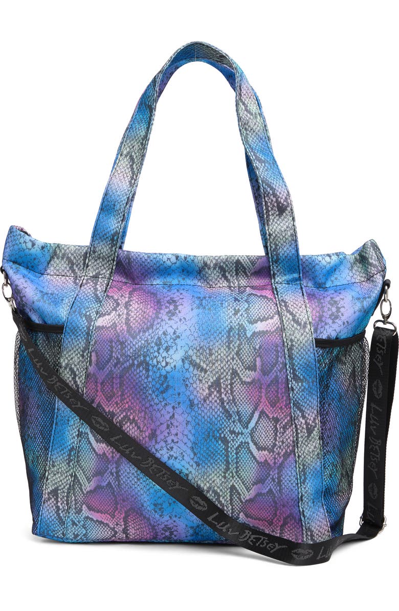 Luv Betsey by Betsey Johnson Flat Pack Nylon Overnighter Tote, Alternate, color,