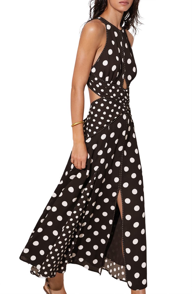 Reiss Nayla Mixed Polka Dot Cover-Up Dress, Alternate, color,