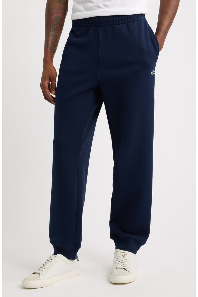 Cotton Blend Piqué Joggers, Main, color, NAVY BLUE