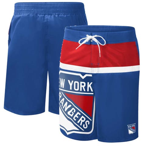 Men's Starter Blue New York Rangers Sea Wind Swim Trunks