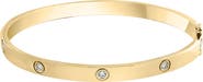EFFY 925 Gold Plated Silver Diamond Station Bangle