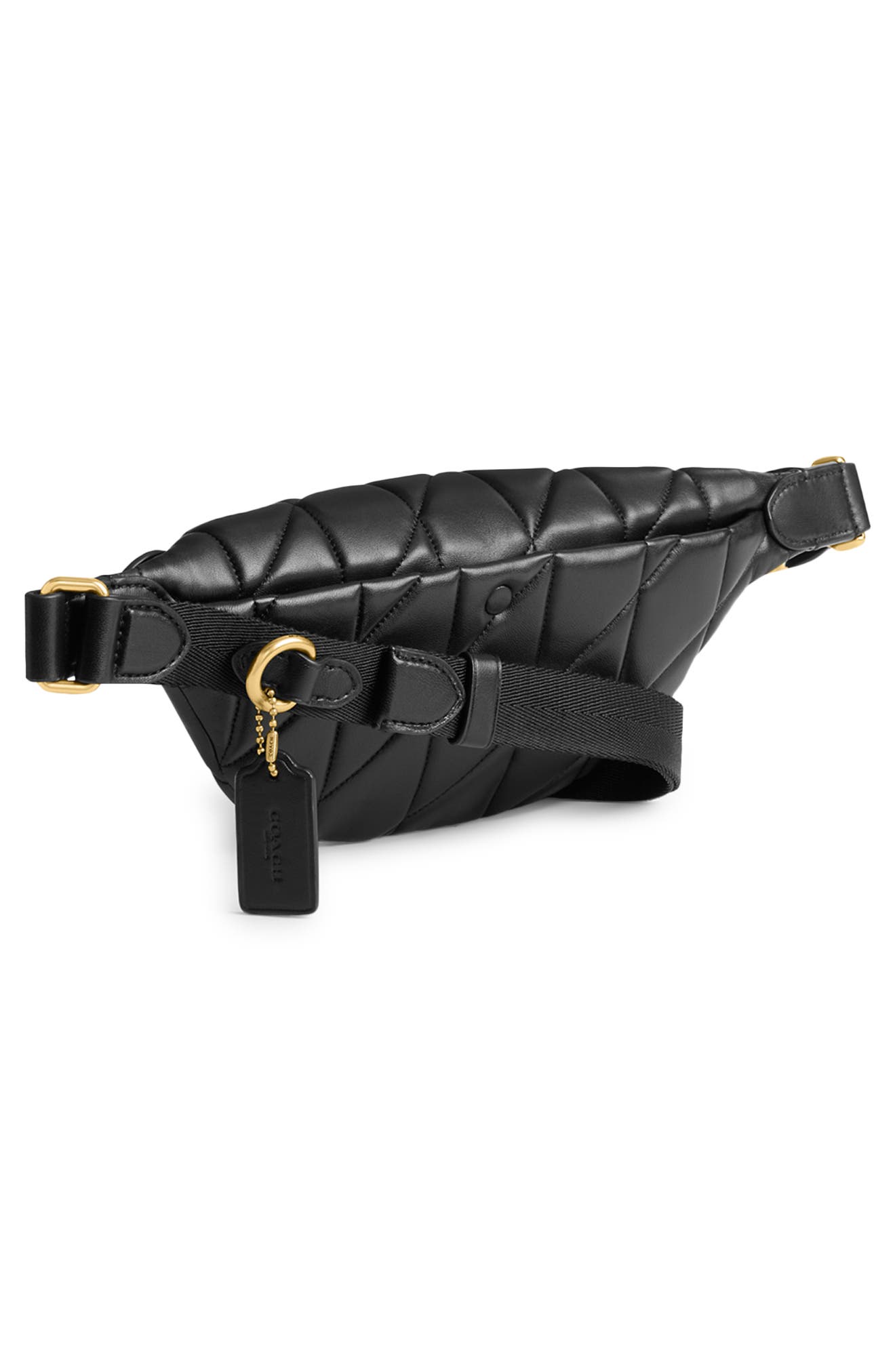 COACH Quilted Leather Belt Bag, Alternate, color, 