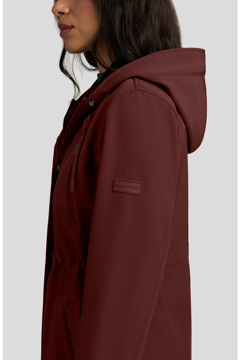 Monica Water Repellent Hooded Coat, Alternate, color, RUST
