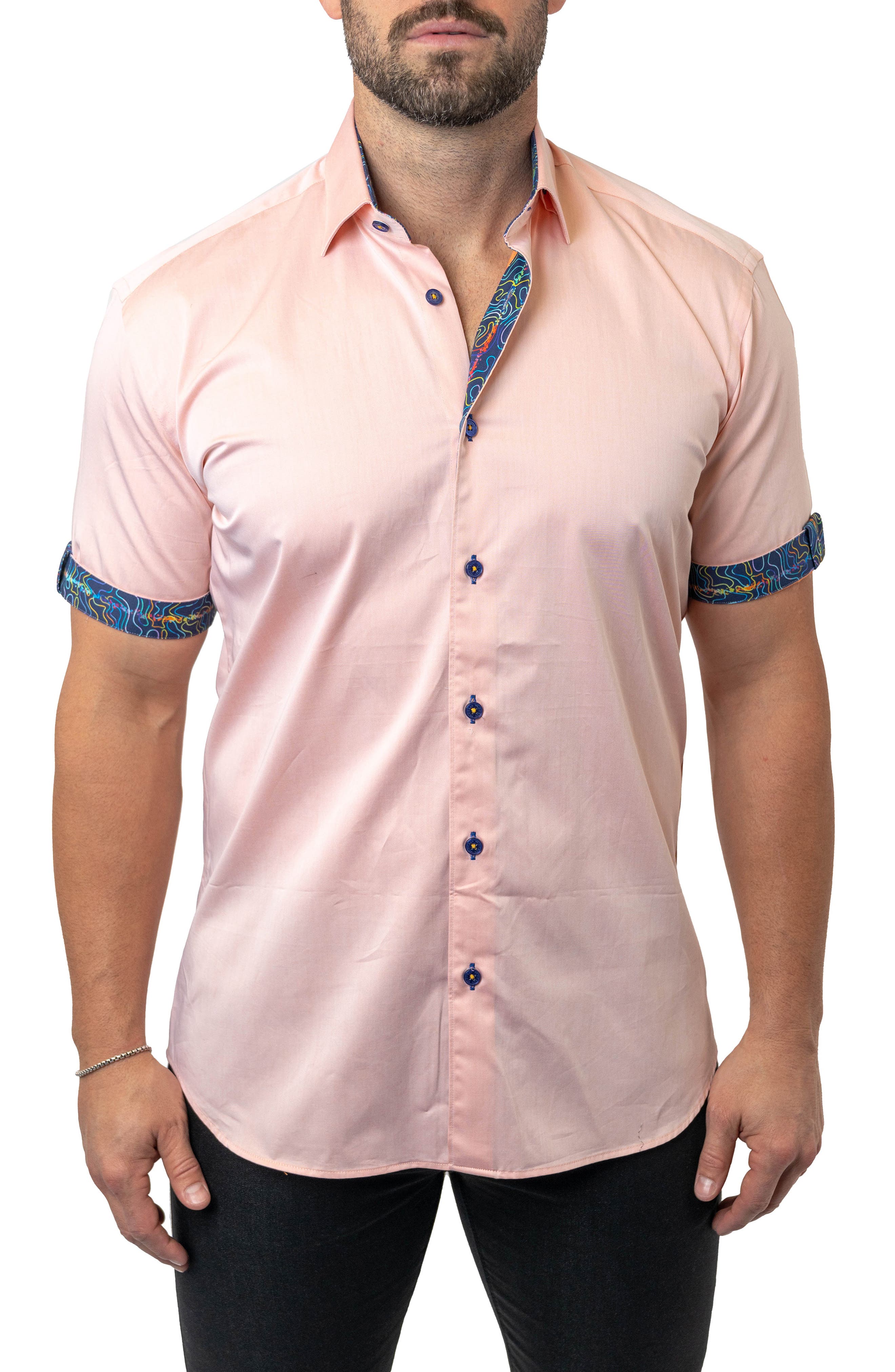 Galileo Sorbet Orange Button-Up Shirt