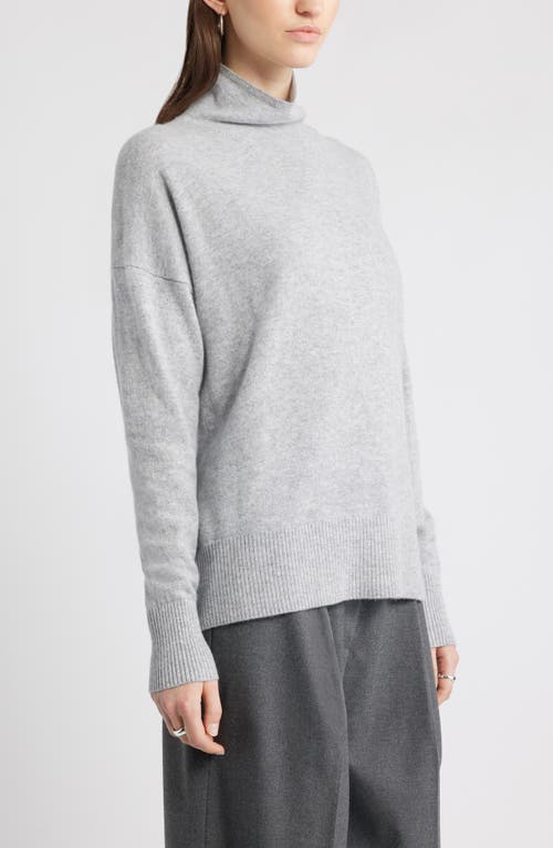 Nordstrom Oversize Cashmere Turtleneck Sweater In Gray