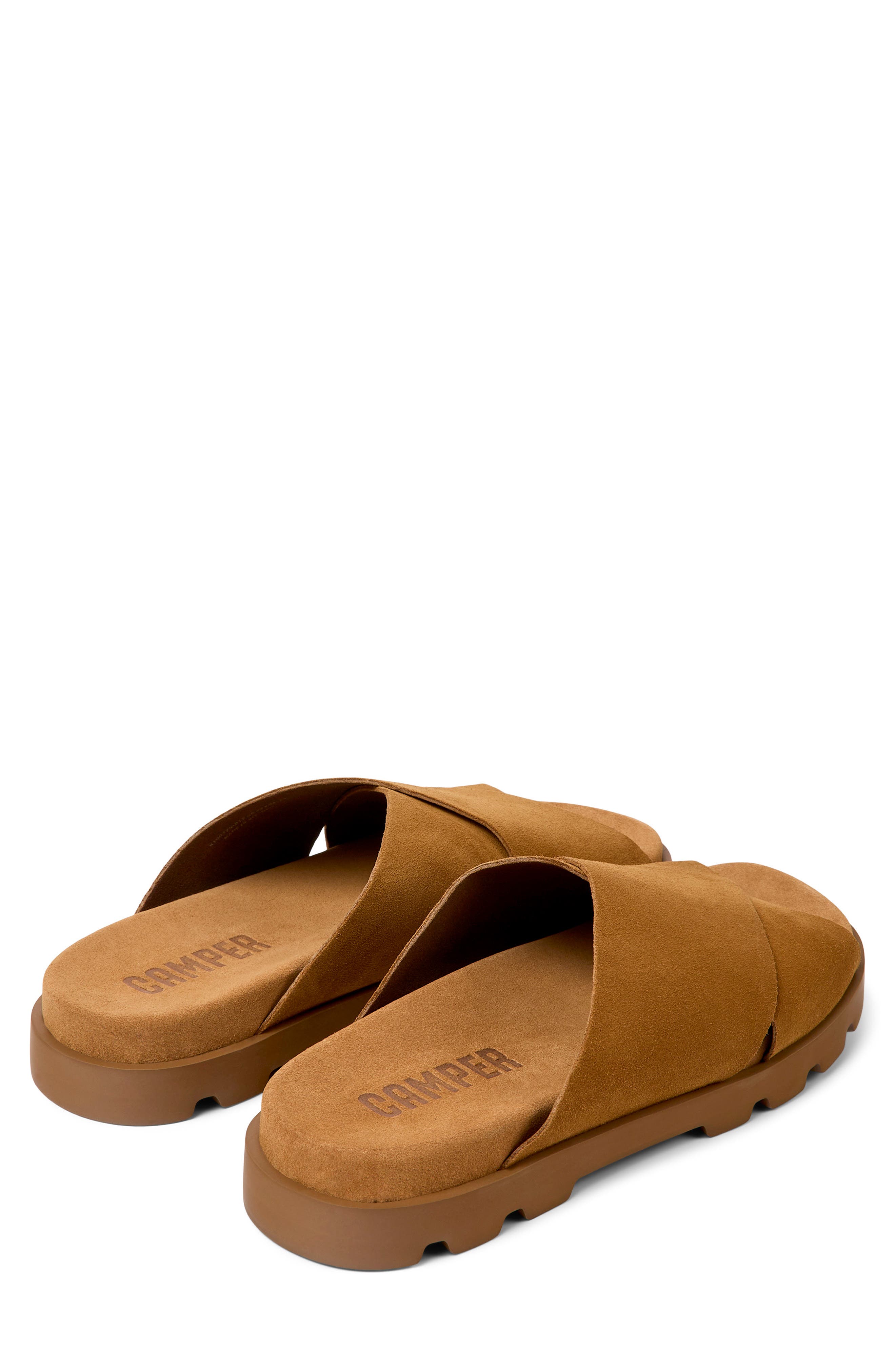 Brutus Slide Sandal, Alternate, color, BROWN SUEDE