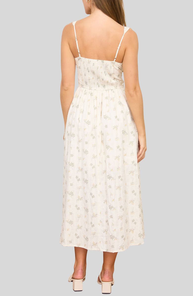 Blu Pepper Floral Cotton Midi Sundress, Alternate, color, 