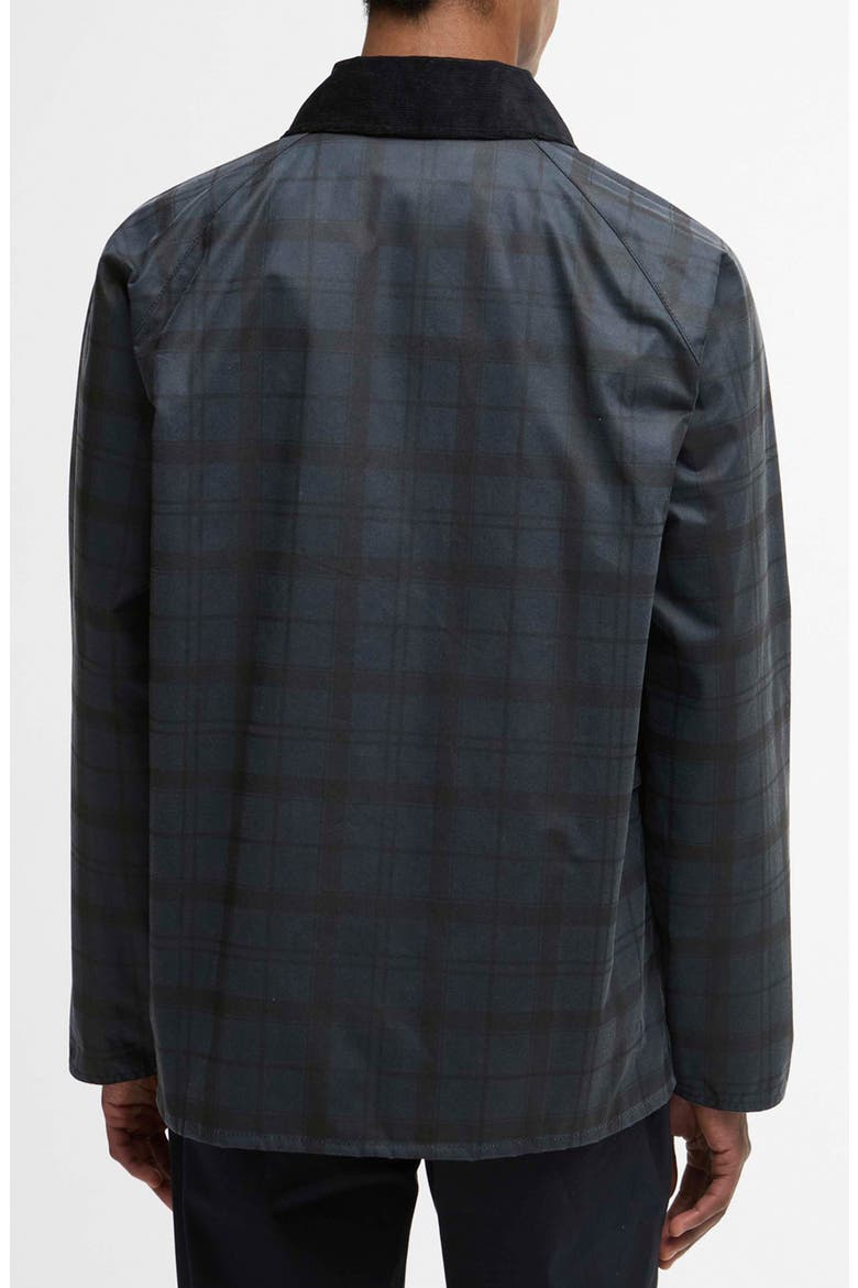 Ambleside Plaid Water Resistant Waxed Cotton Shirt Jacket, Alternate, color, NAVY TARTAN