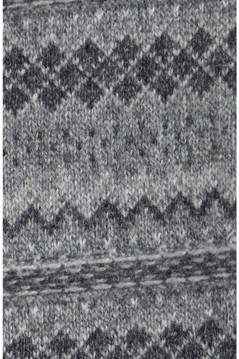 Fair Isle Float Jacquard Cashmere Sweater, Alternate, color, LIGHT GREY