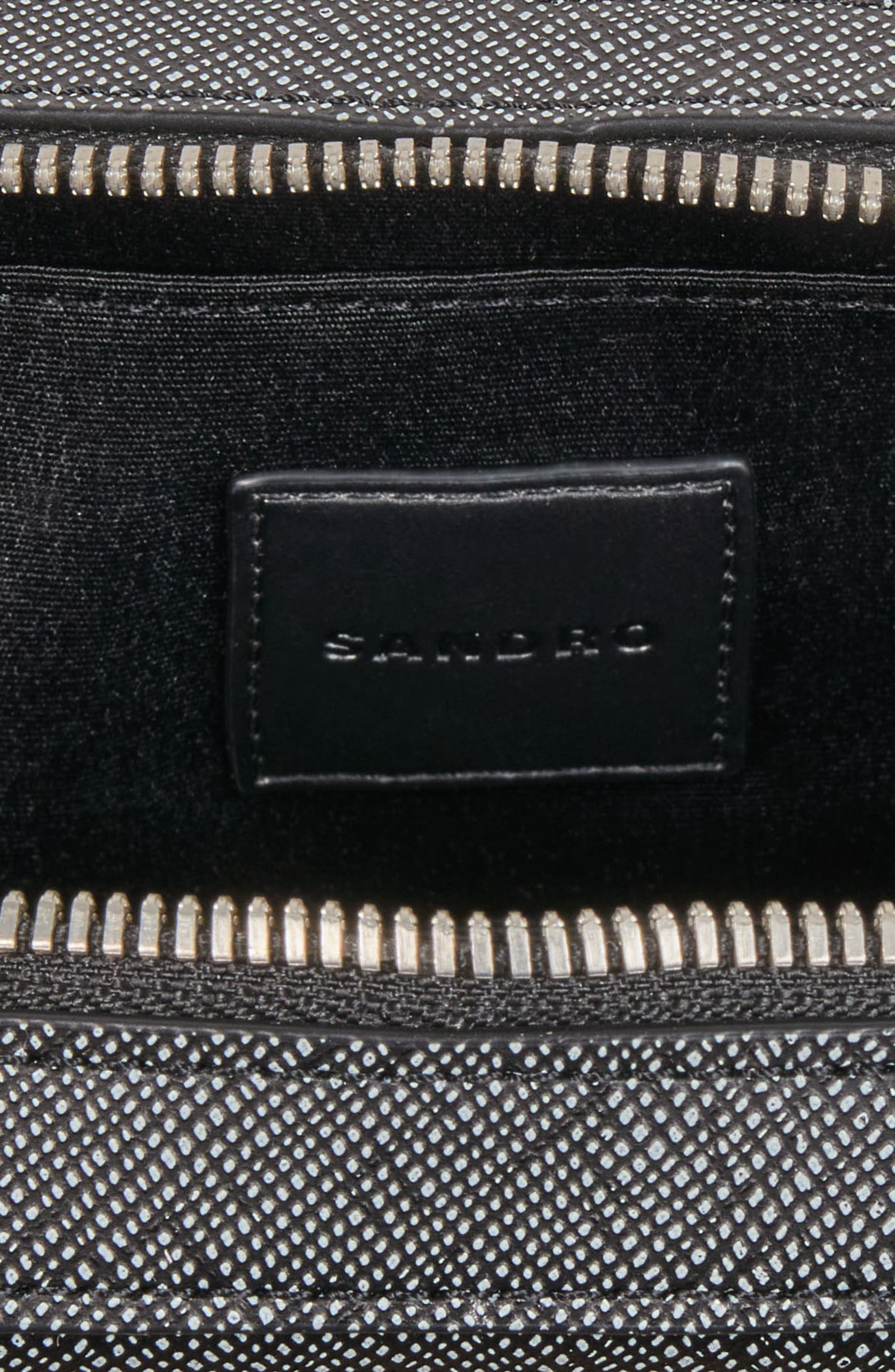 SANDRO Small reconstitued leather bag, Alternate, color, 