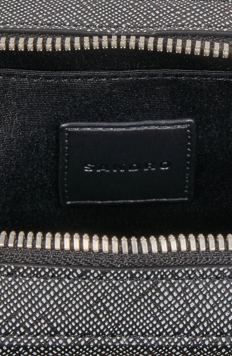 SANDRO Small reconstitued leather bag, Alternate, color,