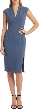 Maggy London Cap Sleeve Empire Waist Midi Dress