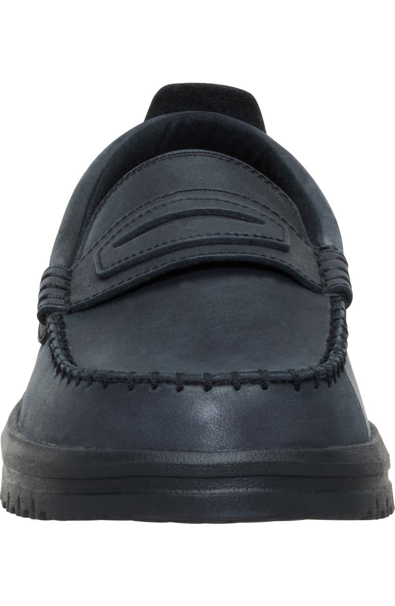 Hey Dude Wally NXT Leather Penny Loafer, Alternate, color, Black/ Black