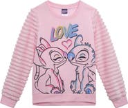 Disney Lilo & Stitch Faux Fur Fleece Pullover Sweatshirt