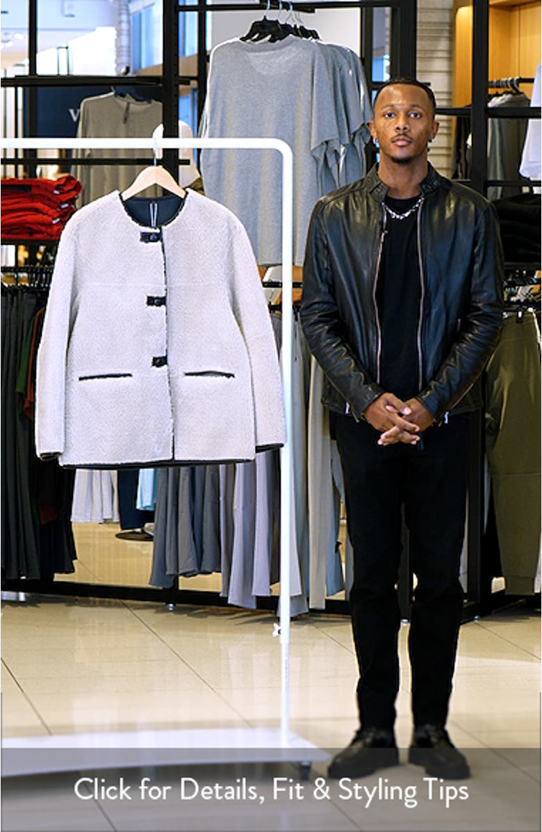 MANGO Contrast Faux Leather Trim Faux Fur Toggle Coat | Nordstrom