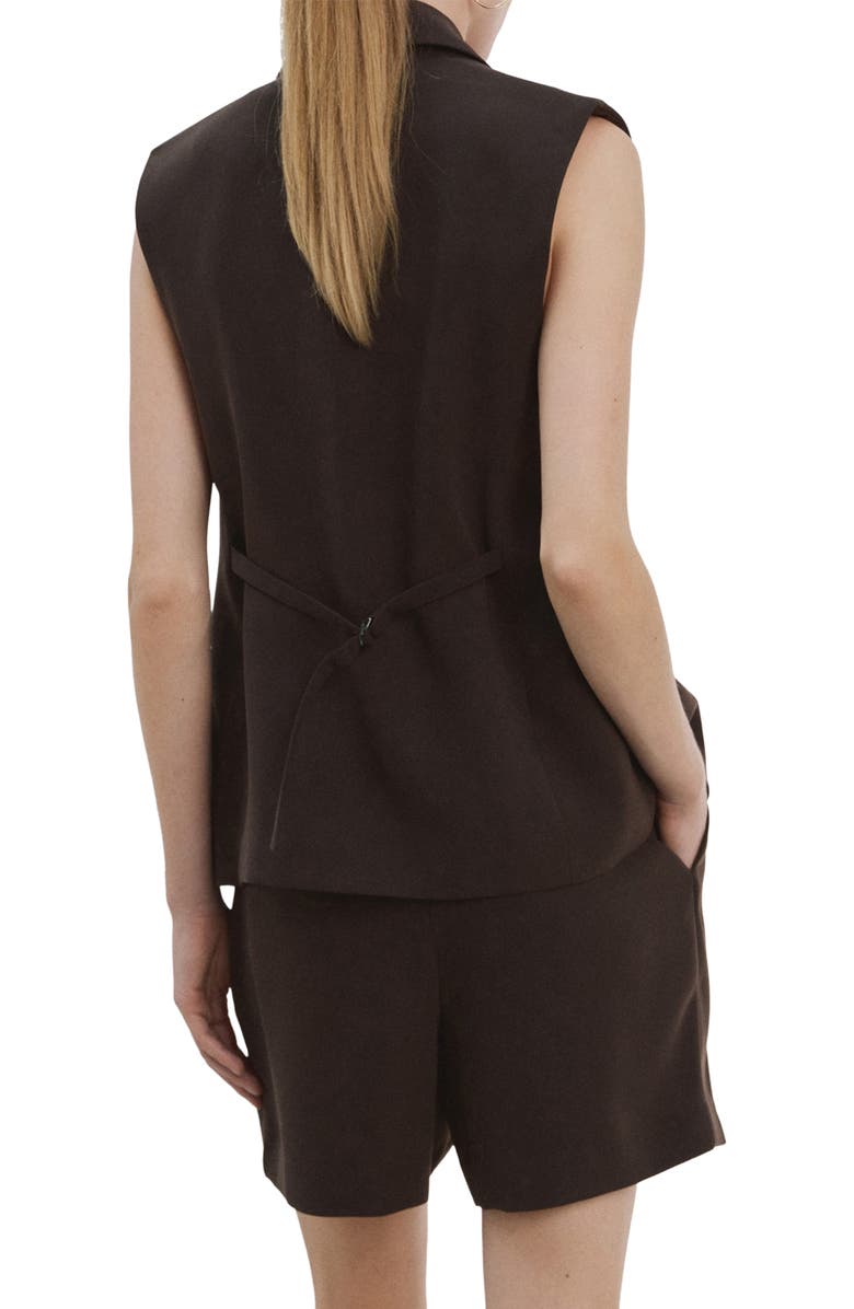 MANGO Notch Lapel Vest, Alternate, color, Brown
