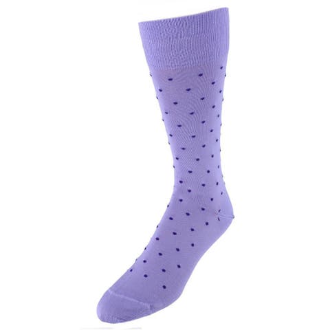 Leo Polka Dot Mercerized Cotton Mid-Calf Socks