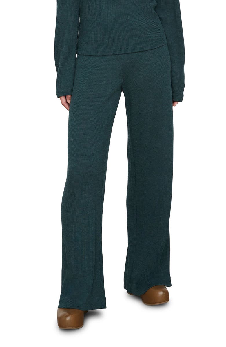 Vince Rib Wool Blend Wide Leg Pants, Main, color,