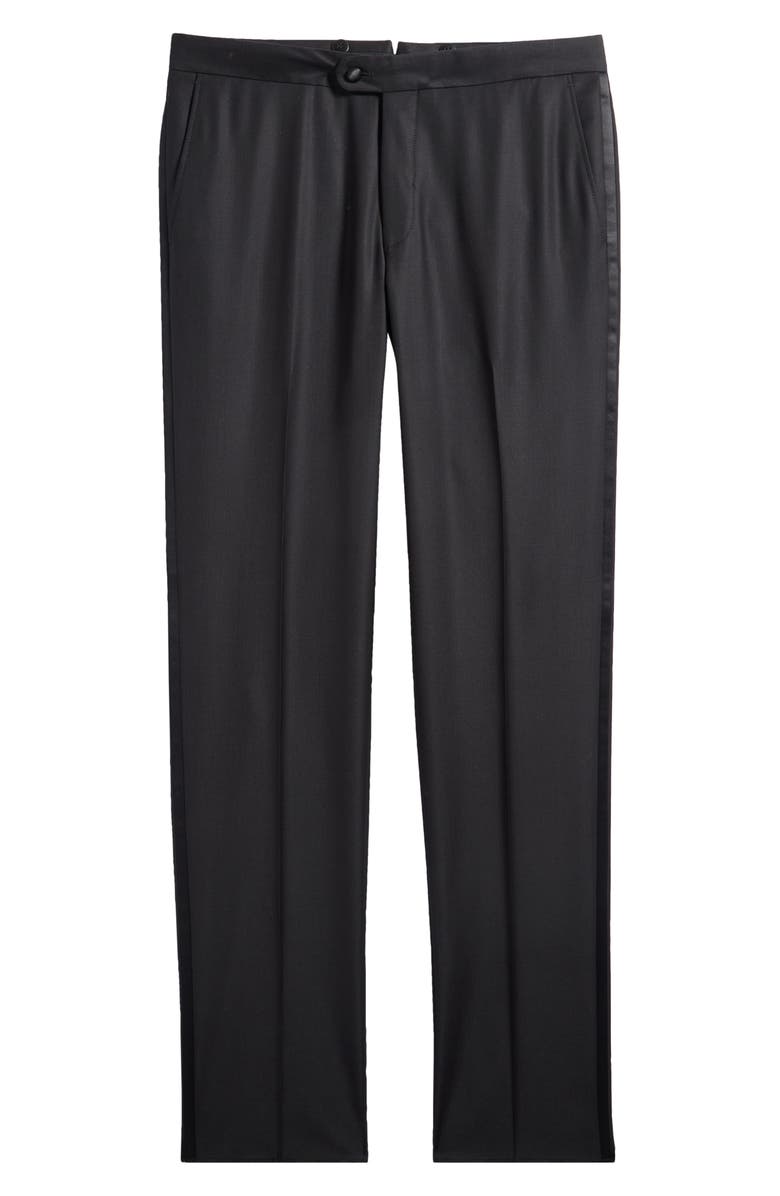 Heritage Gold Honeyway Black Wool Tuxedo Pants, Main, color, Black