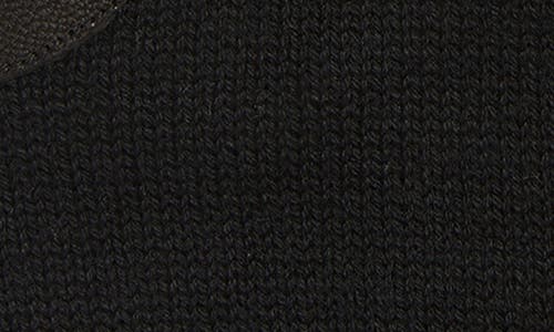 Ugg ® Leather Patch Knit Gloves In Black