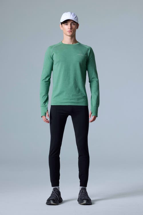 Cozy Zero Tech Merino Classic Fit Long Sleeve Top In Smoke Green