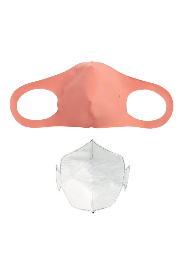 Adult Face Mask & Filter (Nordstrom Exclusive), Alternate, color, PINK - RED