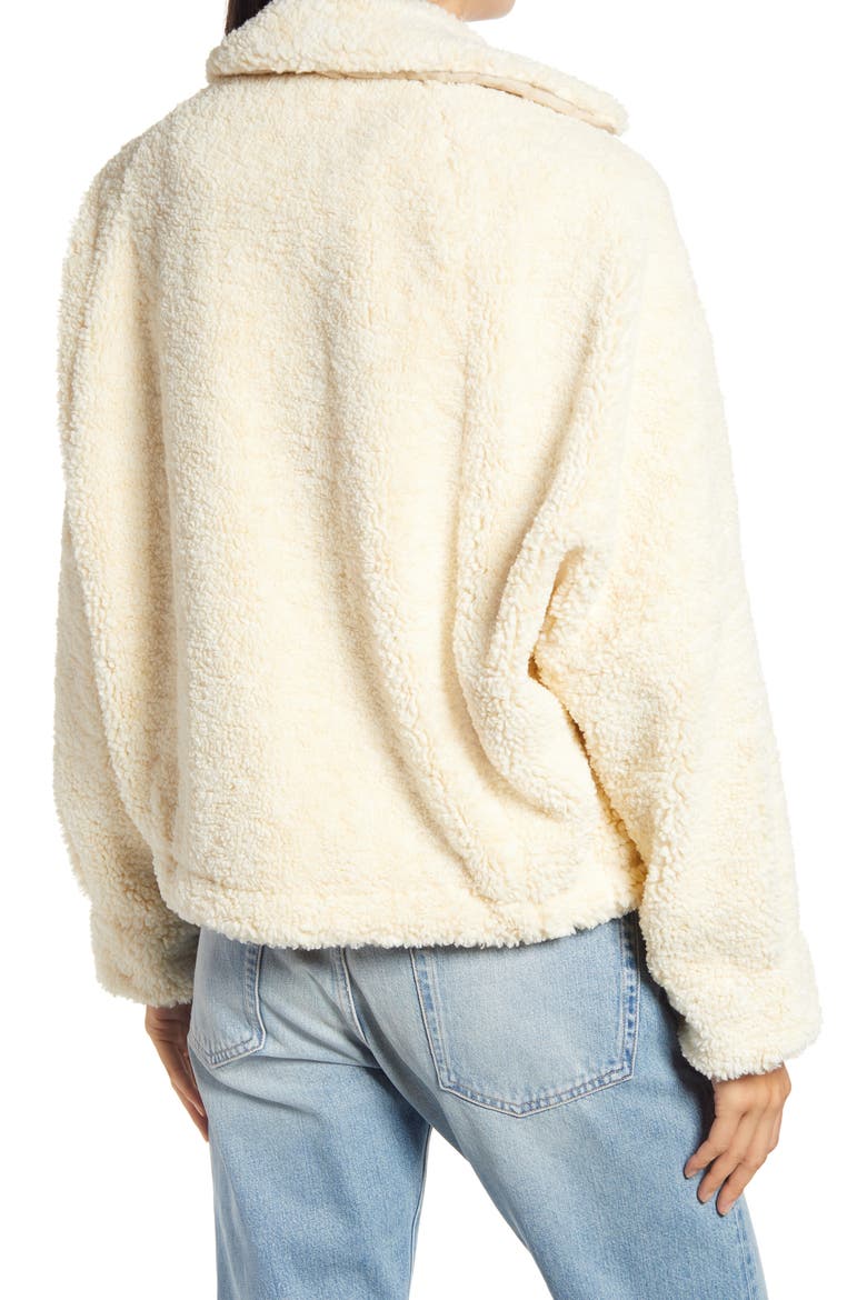 Teddy Swing Jacket, Alternate, color, CHAI LATTE