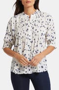 NYDJ Pleated Peasant Blouse