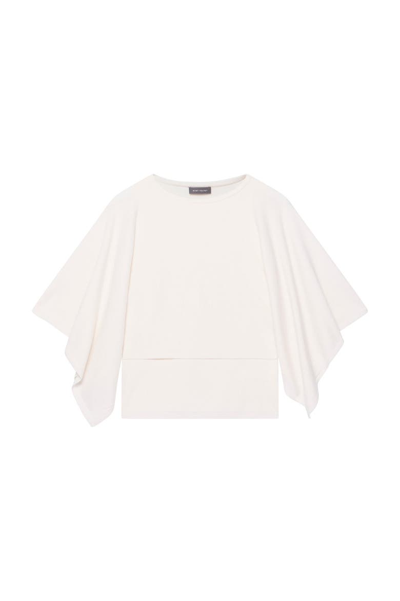 Layered Poncho Knit Top, Alternate, color, Cream
