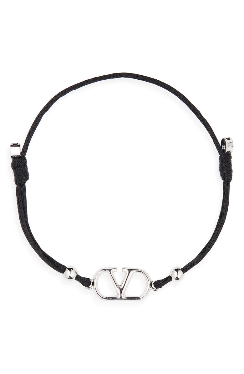 Valentino VLOGO Signature Bracelet, Main, color, Black