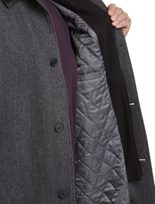 CALVIN KLEIN CALVIN KLEIN HERRINGBONE ZALE OVERCOAT 