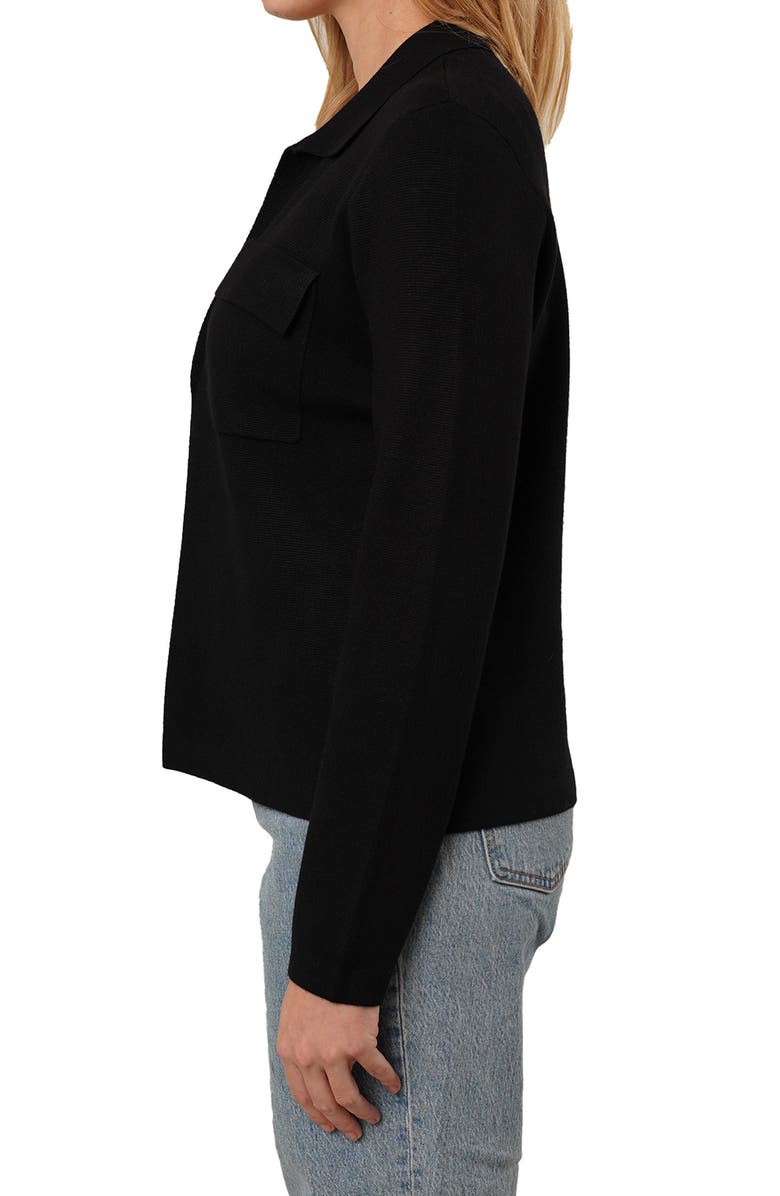 CYRUS Open Front Knit Cardigan, Alternate, color, Black
