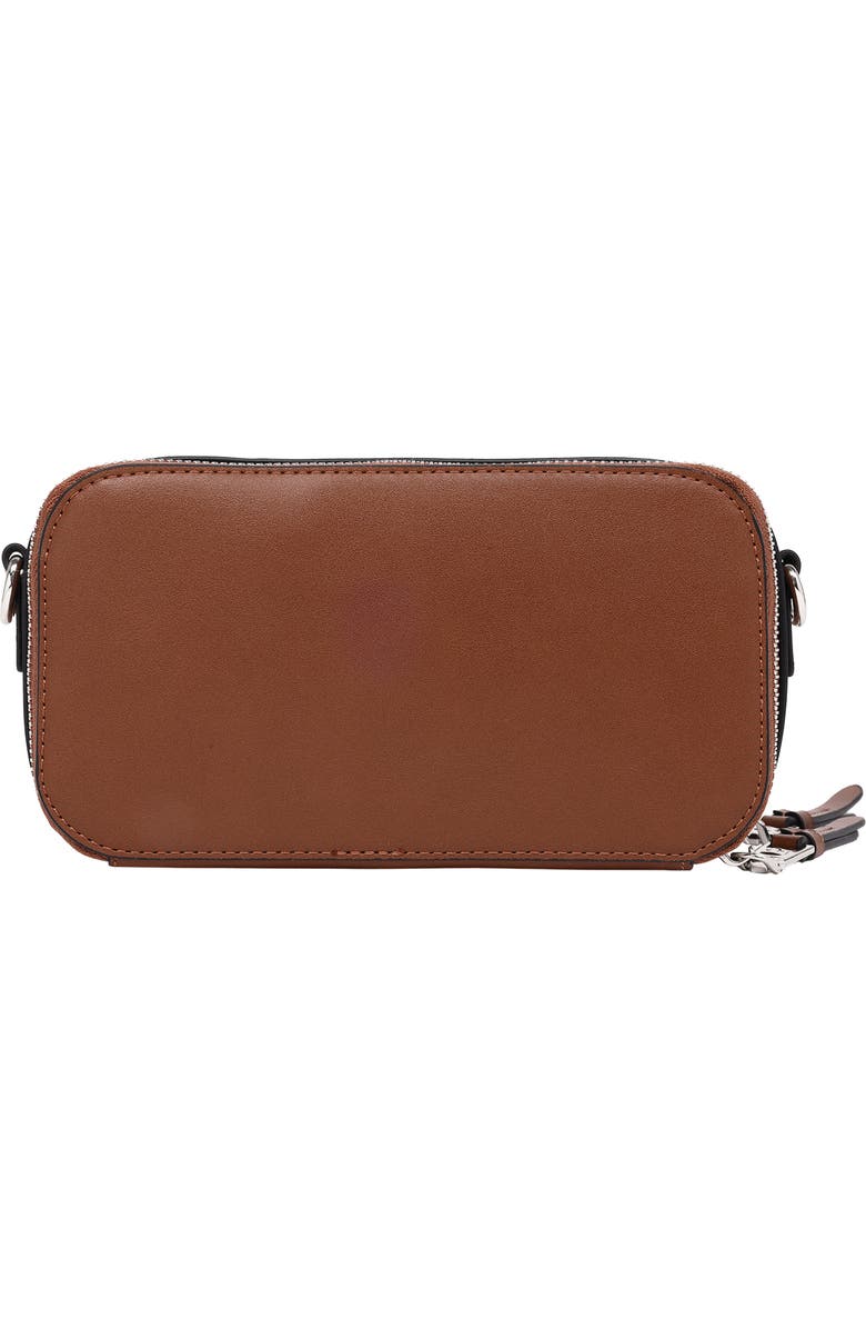 True Religion Double Zip Horseshoe Camera Bag, Alternate, color, Brown