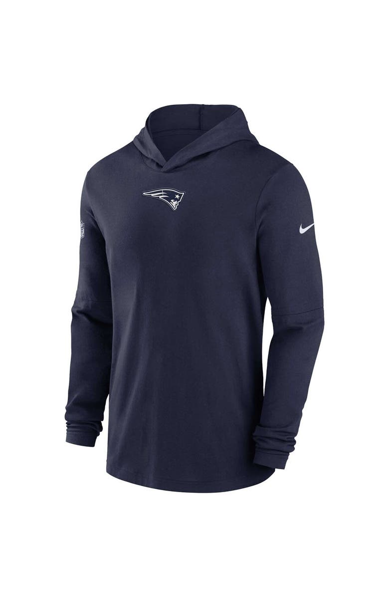 Nike Men's Nike Navy New England Patriots Sideline Performance Long Sleeve Hoodie T-Shirt, Alternate, color, 