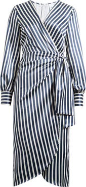Sam Edelman Long Sleeve Stripe Wrap Dress