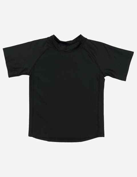 Kids Short Sleeve Rash Guard, UPF 50+ Swim Shirt