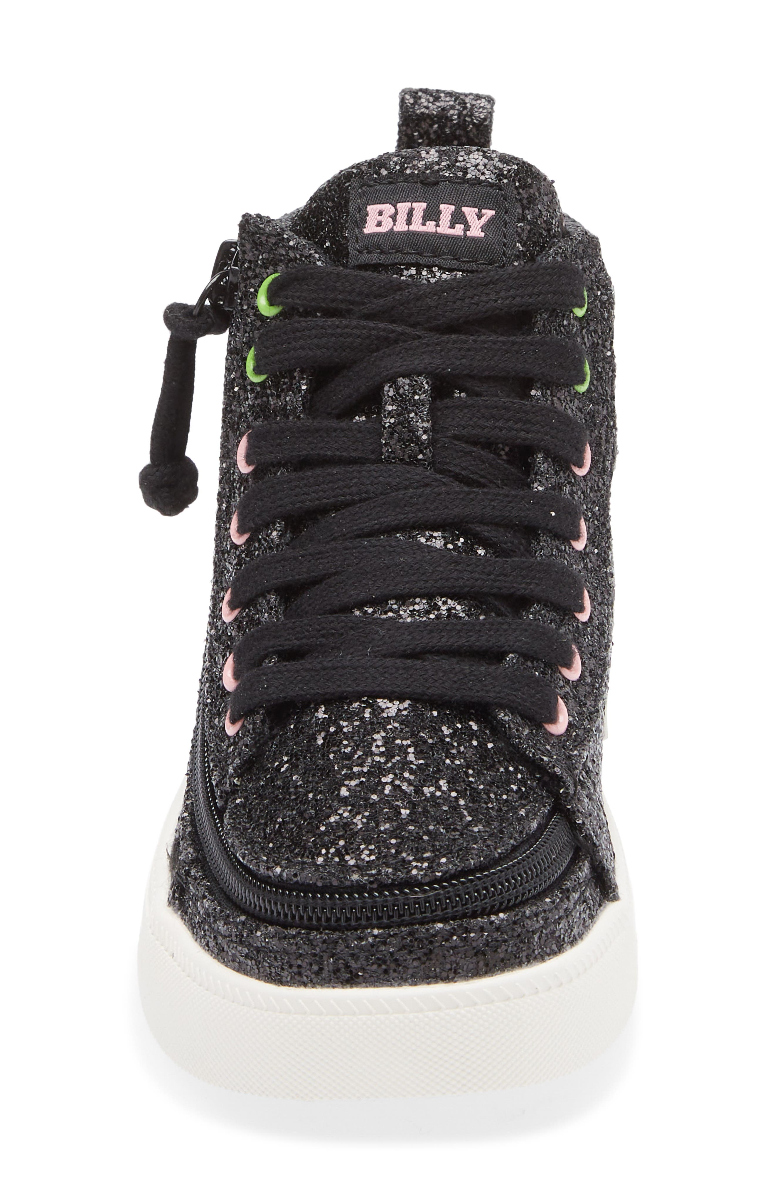 BILLY Footwear x Wicked Kids' Glitz High Top Sneaker, Alternate, color, Wicked Black Glitz