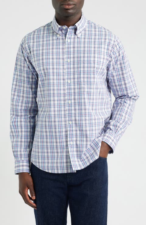 Friday Plaid Cotton Poplin Button-Down Shirt