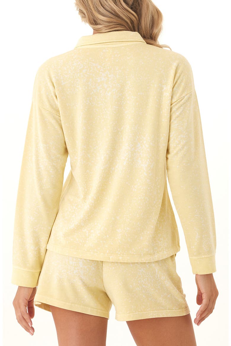 Nyloa Spray Wash Terry Quater Zip Top, Alternate, color, LEMONADE