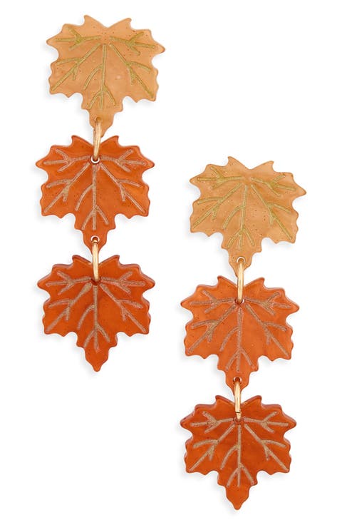 Leaf Drop Earrings
