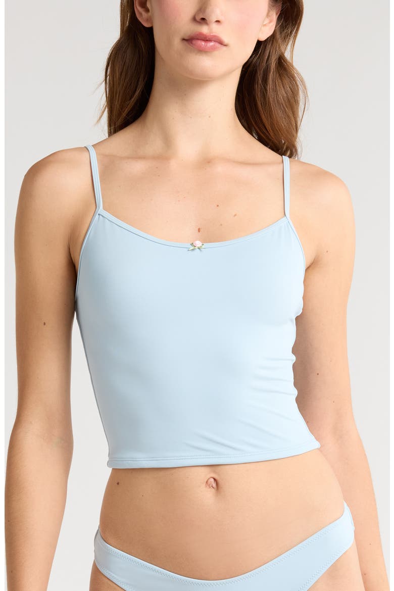 Rosie Tankini Top, Main, color, CELESTIAL BLUE / ROSE