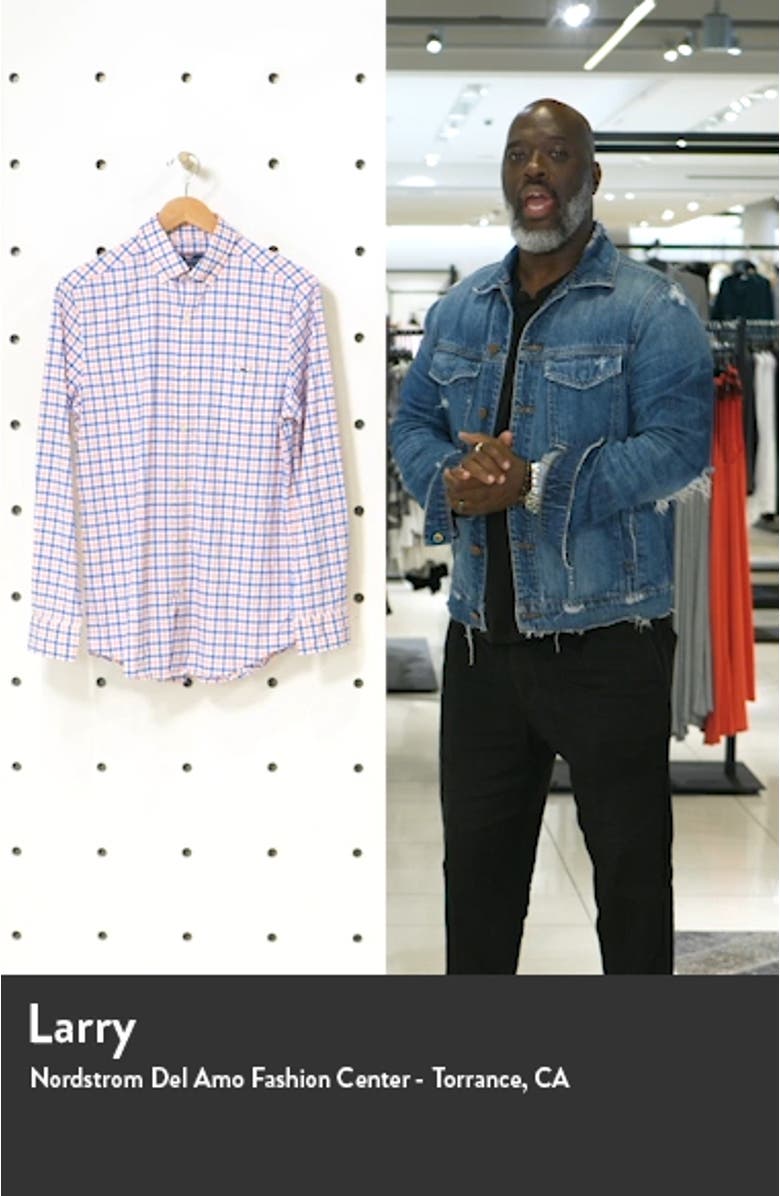 Grouper Classic Fit Plaid Button-Down Performance Shirt, sales video thumbnail