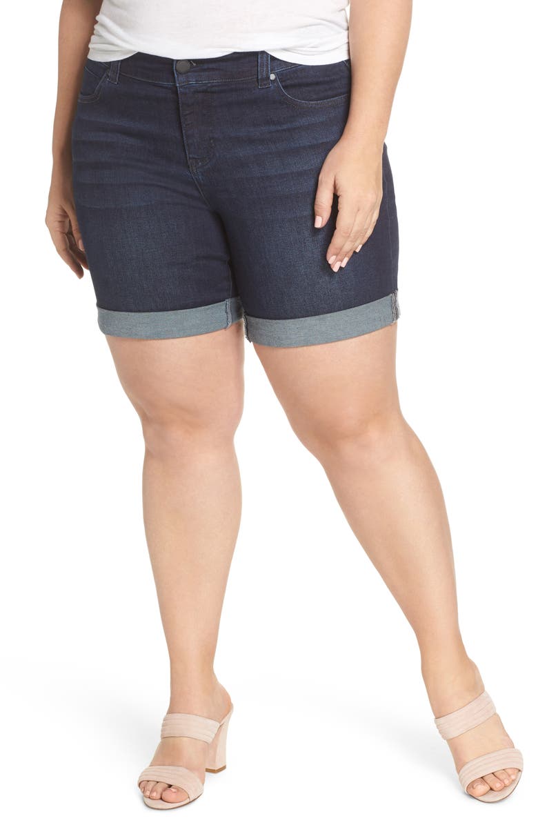 Liverpool Corine Denim Shorts, Main, color, 