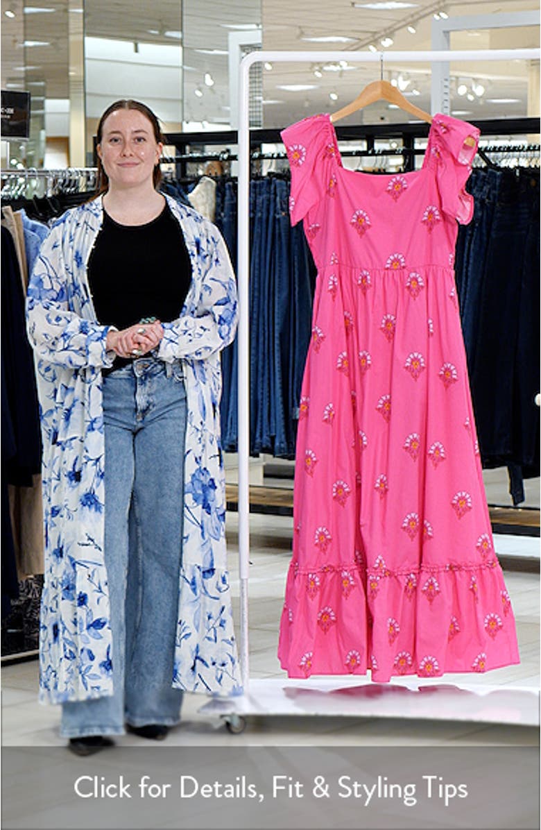 Scarlett Floral Mazy Cotton Maxi Dress, sales video thumbnail