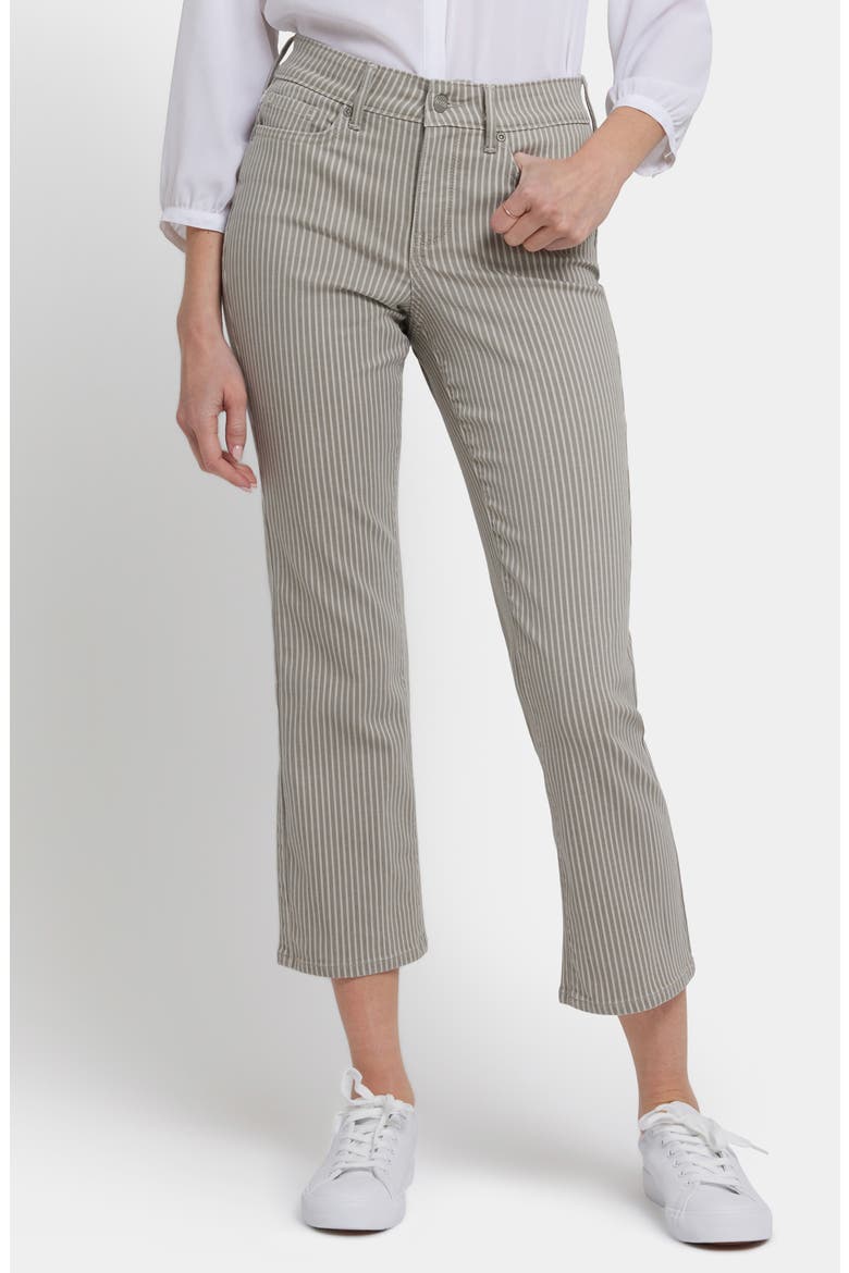 Ellison Cool Embrace® Stripe High Waist Ankle Straight Leg Jeans, Main, color, HIDDEN LODGE STRIPE