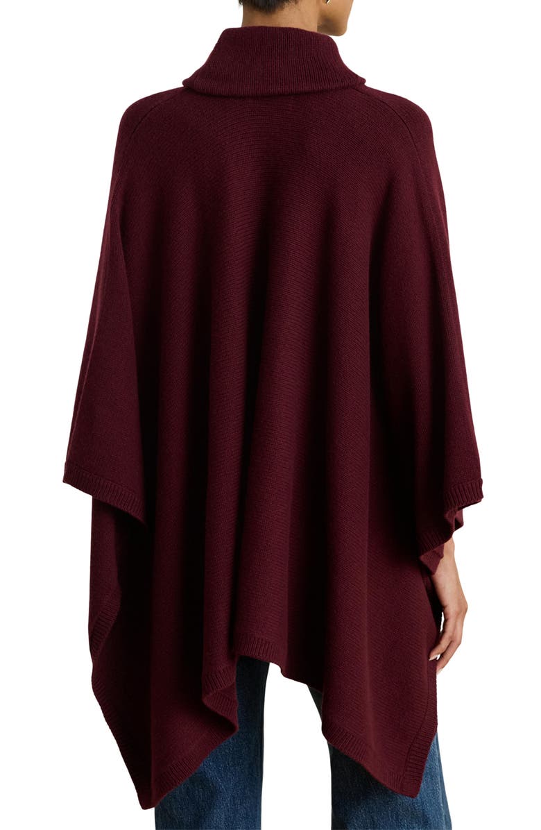 Lauren Ralph Lauren Wool Blend Cape, Alternate, color, Dark Garnet