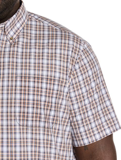 Harbor Bay By Dxl Big & Tall Easy-care Plaid Sport Shirt In Multi