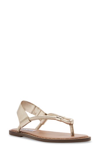 Steve Madden Meduza Sandal In Gold Leather